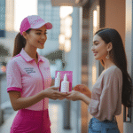 Beauty product being delivered to customer in 2025