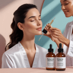 Woman receiving Keravive scalp facial in a modern beauty clinic