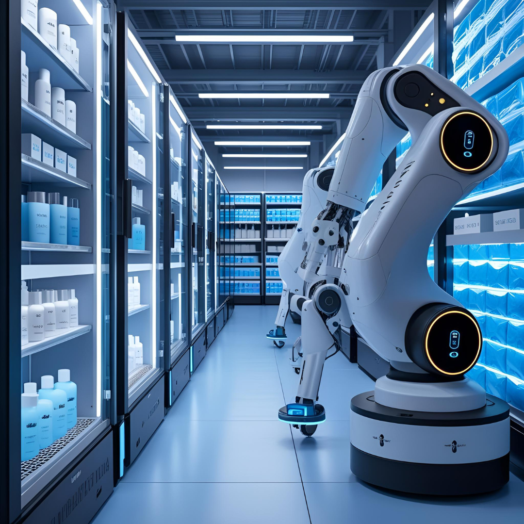 Smart cold chain warehouse managing beauty and skincare product delivery using temperature-controlled technology in 2025